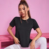 Women Seamless Yoga T-Shirt Short Sleeve