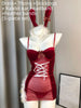 Ellolace Valentine Dress Velvet Feather Slip Sleepwear Bunny Rabbit Ears Headband Lace Lingerie Call Of The Night Adult Doll