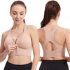 Hollow Front Zipper Push Up Bra Wireless Sports Bras For Women Shock-proof Running Vest Underwear Lingerie