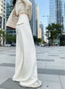 Gray High-Waist Loose Wide-Leg Straight Pants Women by FitiqueFit