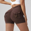 🍑 Wrinkled High-Waist Pocket Leggings for Women by FitiqueFit