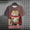 Cat Print shirts - Y2K Graphic T-Shirt by FitiqueFit