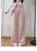 Gray High-Waist Loose Wide-Leg Straight Pants Women by FitiqueFit