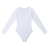 Women'S Sexy Knitted Underwear Crew Neck Long Sleeve Leggings Bodysuit Top