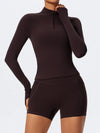 Women's Half Zipper Long Sleeve 2-Pc Activewear