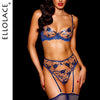 Ellolace Sensual Lingerie Erotic Transparent Bra Ultra Sexy 5-Piece Crotchless Thongs Attractive Chest Suspenders Underwear