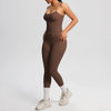 Women 2pcs Patchwork Sport Yoga Suit Training Tummy Tuck and Hip Lift