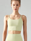 Women's sports bra with chest cushion, vest and suspender