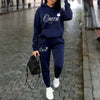 Women’s “Queen” Graphic 2-Piece Hoodie & Pants Tracksuit Set by FitiqueFit