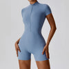 ZenFit Short Sleeve Zip Yoga Bodysuit