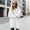 Double Fleece Plush Hooded Cardigan Jacket Women by FitiqueFit