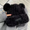 Letter Bear Ears Knitted Woolen Hat – Cute Cat-Ears Beanie for Women by FitiqueFit