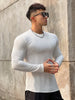 Gym Fitness T-shirt Men Casual Long Sleeve Skinny Shirt Bodybuilding Running Sports Quick Dry