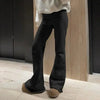 Low-Waisted Solid Flare Boot-Cut Pants Women by FitiqueFit