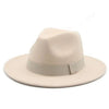 Fashionable Fedora Hats Women Wide Brim Dress Caps Women's Fedora Hats Elegant Wide Brim Fedora Hat Wedding Men Hat Warm Retro Style Belt 56-58cm by Stevvex