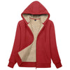 Sherpa-Lined Fleece Zip-Up Hoodie Jacket Women by FitiqueFit