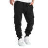 Mens Sweatpants Straight Fit Drawstring Multi-pocket Pants