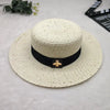 Women’s Straw Fedora with Metallic Bee Accent by FitiqueFit