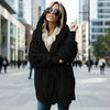 Double Fleece Plush Hooded Cardigan Jacket Women by FitiqueFit