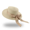 Elegant Adult Bucket Hat Beach Summer Straw Hats for Women Beach Sun Straw Hat Wide Luxury Comfortable Hat Flat Top Ribbon Bowknot Elegant Luxury Women Summer Hat 56-58cm by Stevvex
