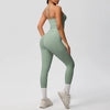 Women 2pcs Patchwork Sport Yoga Suit Training Tummy Tuck and Hip Lift