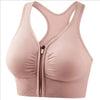 Women's sports bra front zipper design