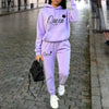Women’s “Queen” Graphic 2-Piece Hoodie & Pants Tracksuit Set by FitiqueFit