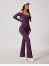 Yoga Jumpsuit Women's Sports Overalls Flared Trousers