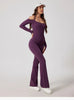 Yoga Jumpsuit Women's Sports Overalls Flared Trousers
