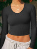 SculptFit Long Sleeve Yoga Crop Top by FitiqueFit
