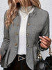 Women’s Plus-Size Solid Color Peplum Jacket – Casual Outerwear by FitiqueFit
