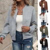 Women’s Solid-Color Zipper Stand-Collar Jacket by FitiqueFit