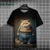 Cat Print shirts - Y2K Graphic T-Shirt by FitiqueFit