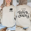 I Love Touch Downs Crewneck Sweatshirt by Hey Jude Graphic Tees