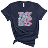 Reckless front print-Navy- Southern Couture Premium Short Sleeve Tee by DoodleBug's