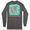 Paisley the Elephant on LS-Charcoal Southern Couture Classic Tee - SC136CHLS by DoodleBug's
