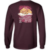 Early Late Puppy on LS - Maroon Southern Couture Classic Long Sleeve Tee by DoodleBug's