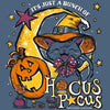 Hocus Pocus Cat on Indigo Southern Couture Classic Long Sleeve Tee by DoodleBug's