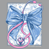 Stethoscope With Bow on Sport Grey Southern Couture Classic Long Sleeve Tee by DoodleBug's