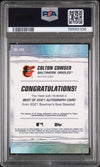 Graded 2021 Topps Bowmans Best Colton Cowser #B21CCO Best of 2021 Autographs Rookie RC Baseball Card PSA 10 Gem Mint