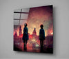 The City was Sad Glass Wall Art || Designer Collection by Insigneart USA