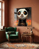 Panda Cup Glass Wall Art || Designer Collection by Insigneart USA
