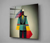 Colored Man Glass Wall Art || Designers Collection by Insigneart USA