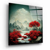 Red Forest Glass Wall Art || Designer Collection by Insigneart USA