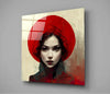 Red Hat Glass Wall Art || Designer Collection by Insigneart USA