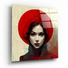 Red Hat Glass Wall Art || Designer Collection by Insigneart USA