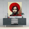 Red Hat Glass Wall Art || Designer Collection by Insigneart USA