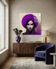 Purple Hat Glass Wall Art || Designer Collection by Insigneart USA