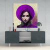 Purple Hat Glass Wall Art || Designer Collection by Insigneart USA