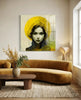 Yellow Hat Glass Wall Art || Designer Collection by Insigneart USA